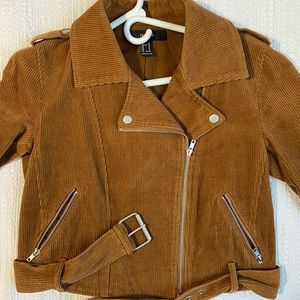 Brown Corduroy Biker Jacket